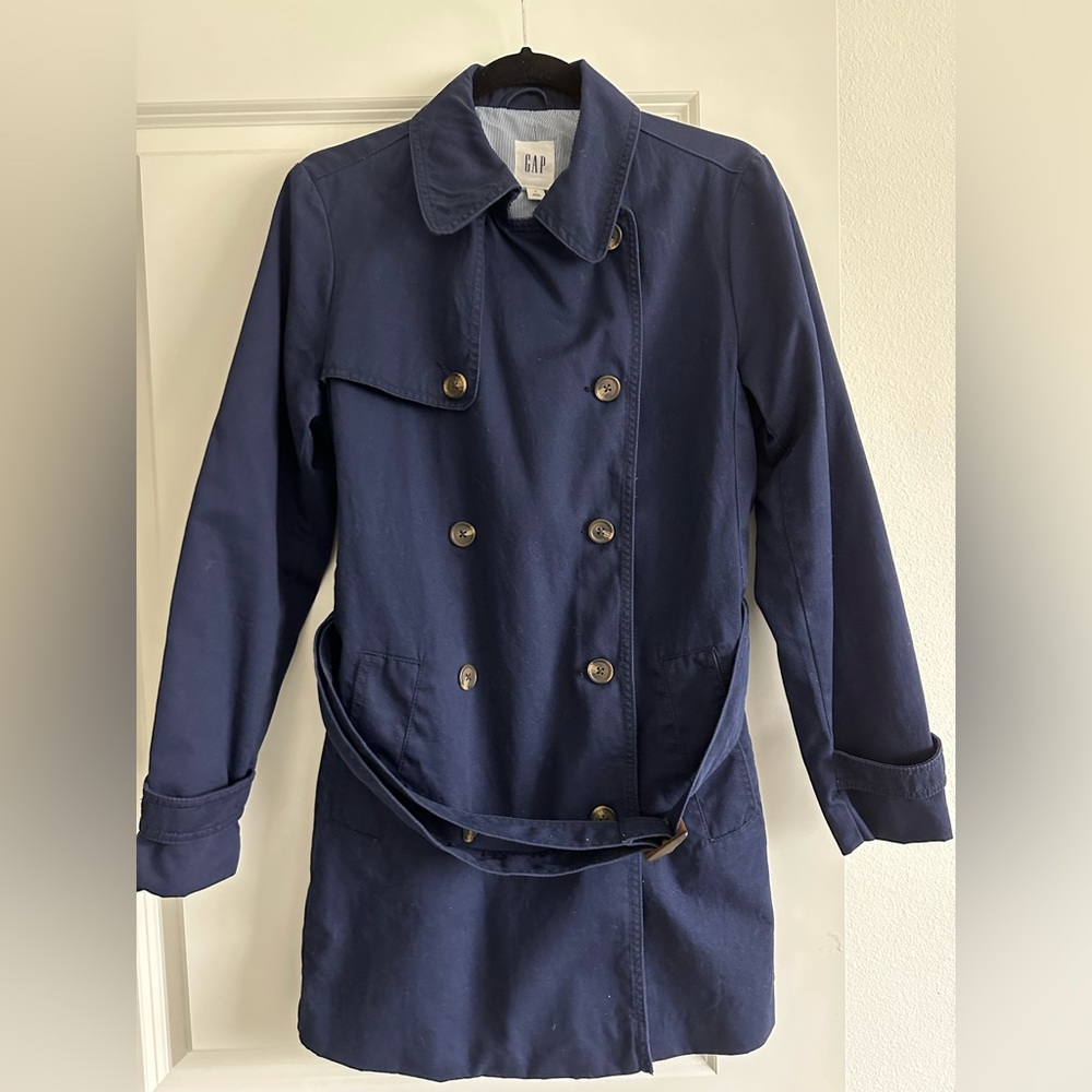 Gap cotton twill trench coat size small
